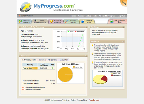 MyProgress.com™-Skills